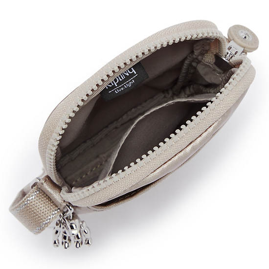 Kipling Tally Metallic Crossbody Mobil Táska Bézs | HU 1368IL